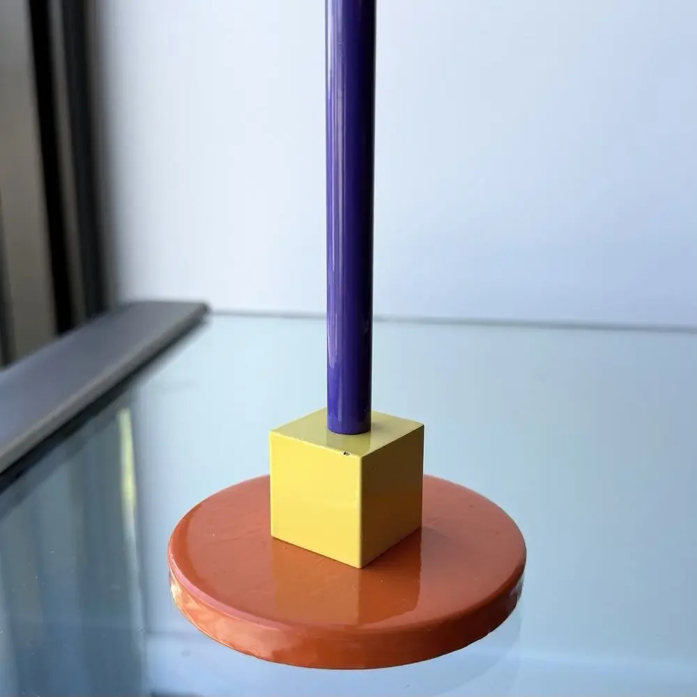 Anna Efverlund Ikea Enameled Metal KONFETTI Candlestick Holder Memphis Style 10